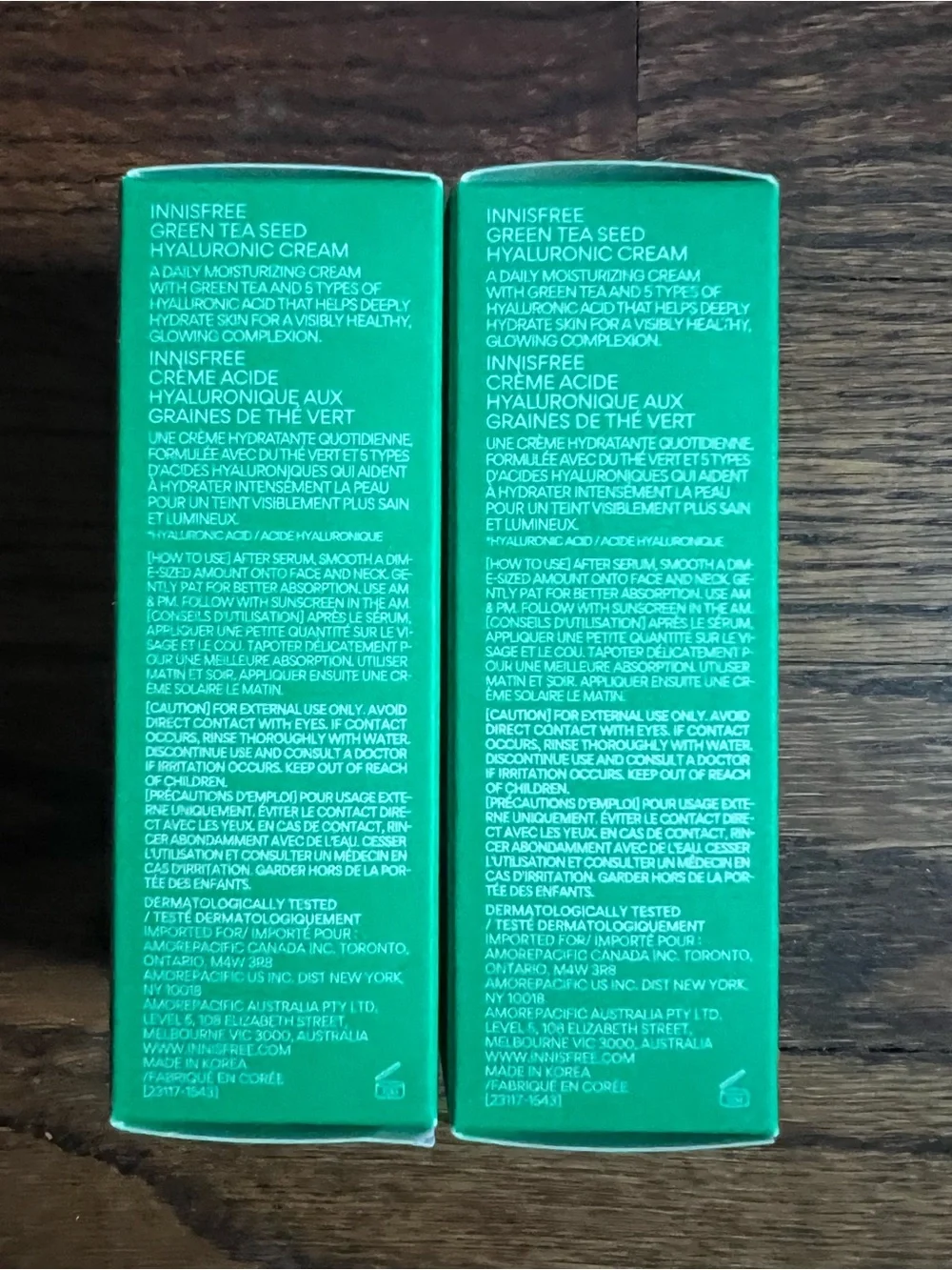 NWT 2 Innisfree Green Tea Seed Hyaluronic Creams 1.0oz / 30ml